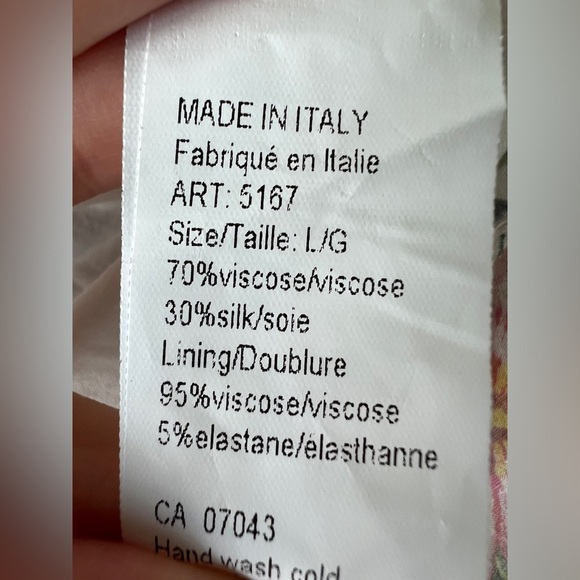 Elena Baldi Womens White Floral Silk Blend Bridal Feminine Romantic Blouse Large - Picture 8 of 11